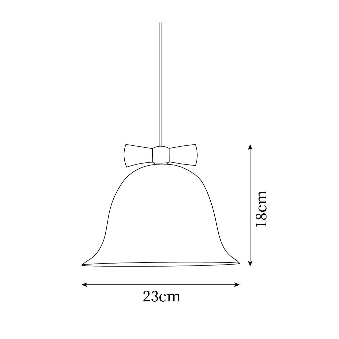 Cute Bells Pendant Lamp Glass Bow Dainty - Letslighting