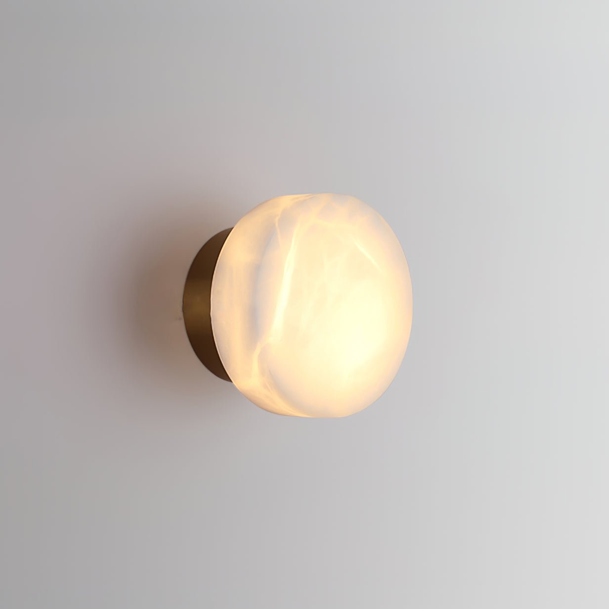 Glim Modern Minimalist Brass Alabaster Wall Lamp - Letslighting