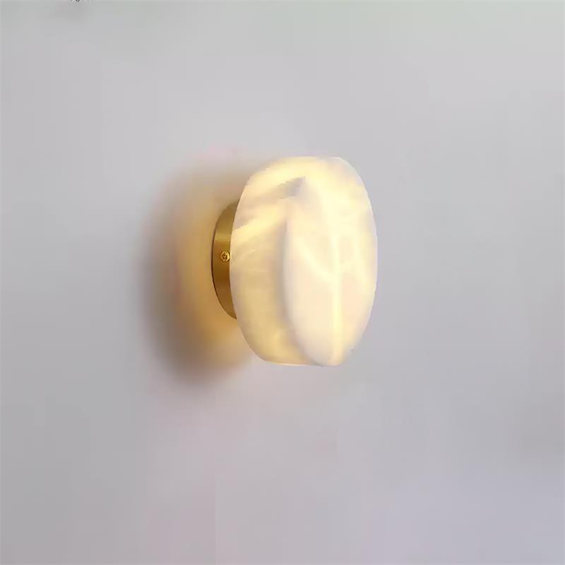 Glim Modern Minimalist Brass Alabaster Wall Lamp - Letslighting