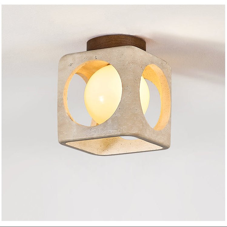 Cylinor Modern Travertine Ceiling Light