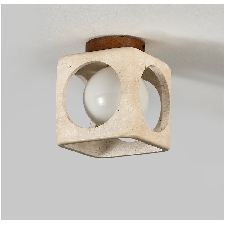 Cylinor Modern Travertine Ceiling Light
