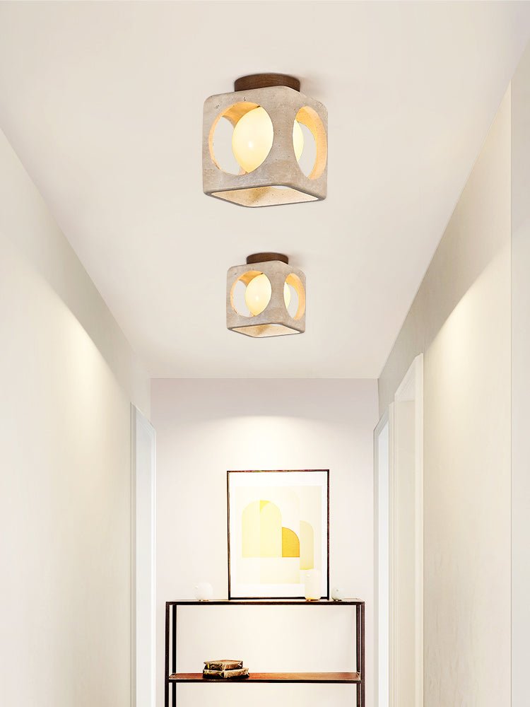 Cylinor Modern Travertine Ceiling Light