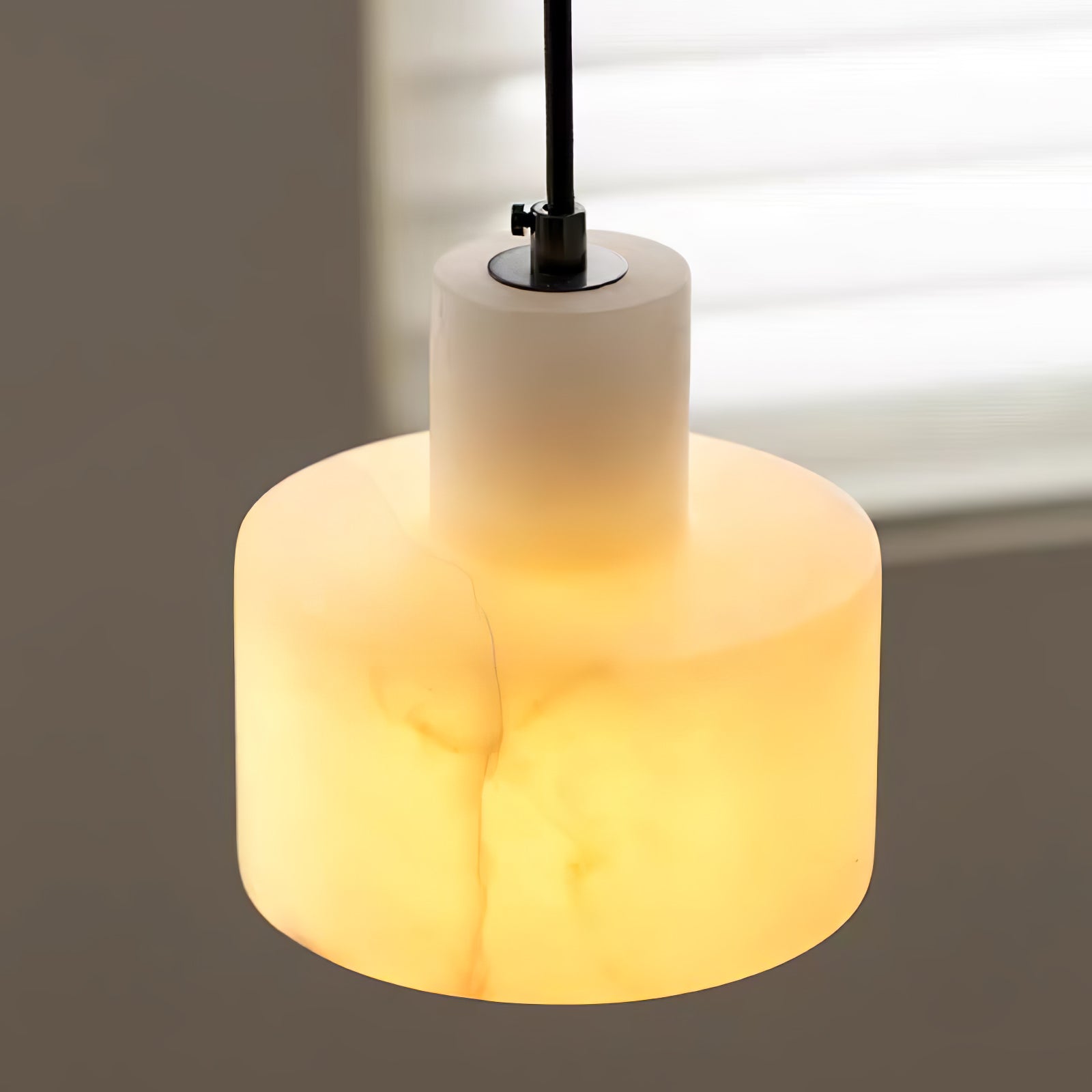 Alabaster Pendant Lgiht Dual Cylindrical - Letslighting