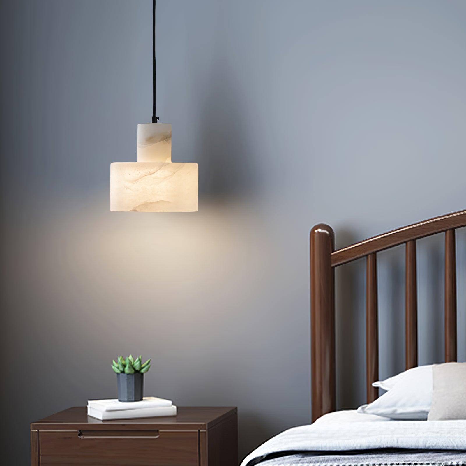 Alabaster Pendant Lgiht Dual Cylindrical - Letslighting