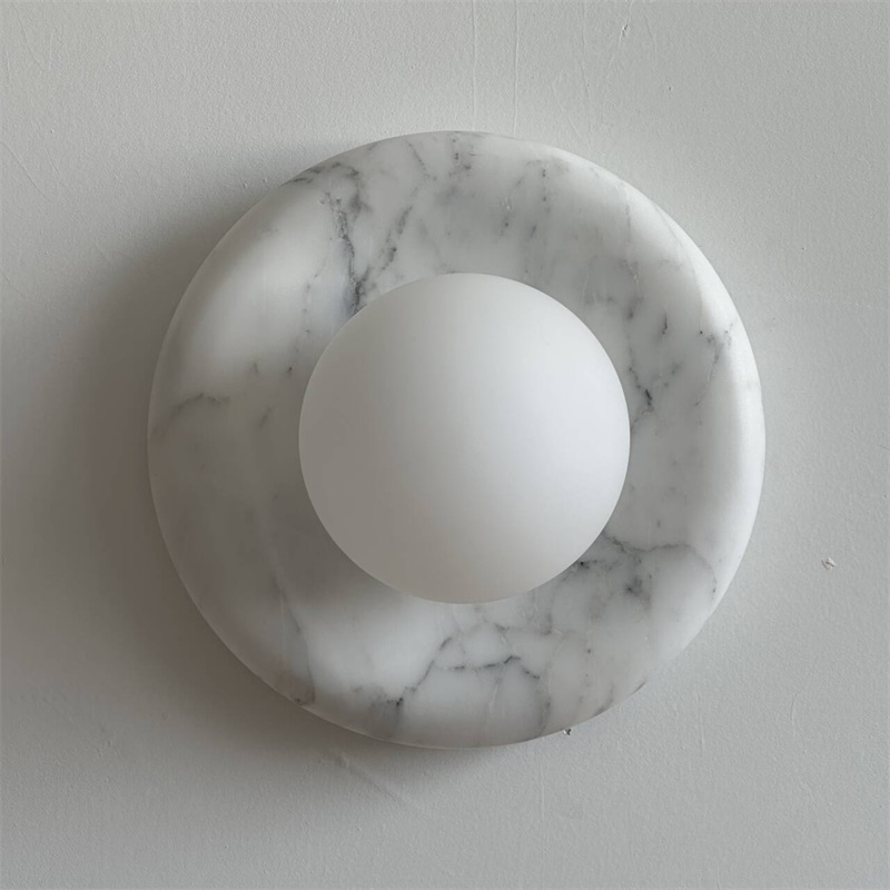 Zoraean Premium Elegance White Marble Sconce Wall Lamp - Letslighting