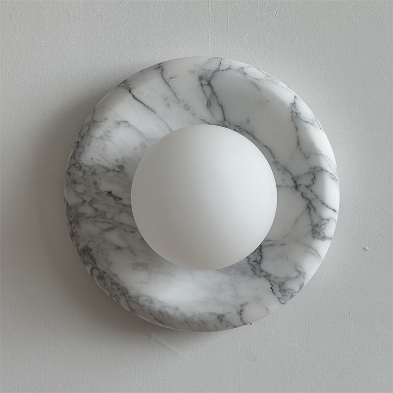Zoraean Premium Elegance White Marble Sconce Wall Lamp - Letslighting