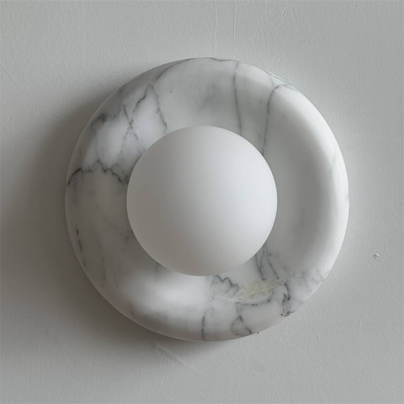 Zoraean Premium Elegance White Marble Sconce Wall Lamp - Letslighting