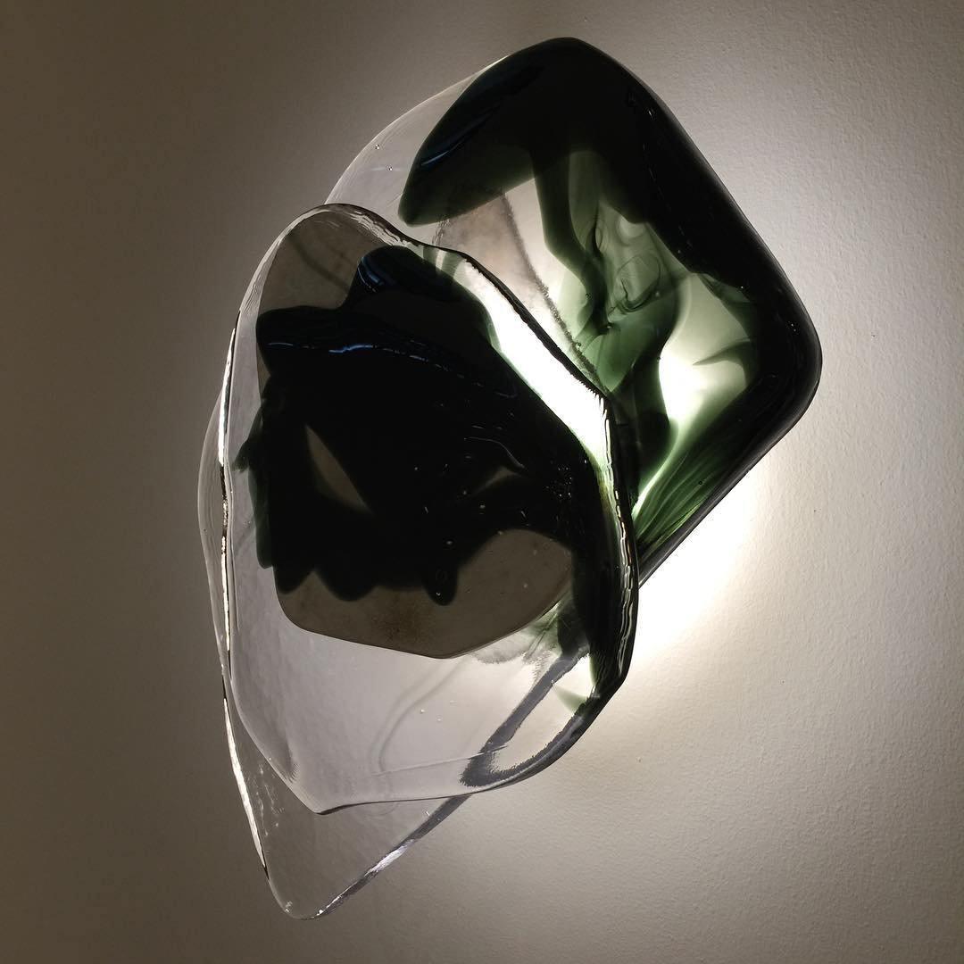 Valentina Artistic Black Glass Wall Lamp - Letslighting