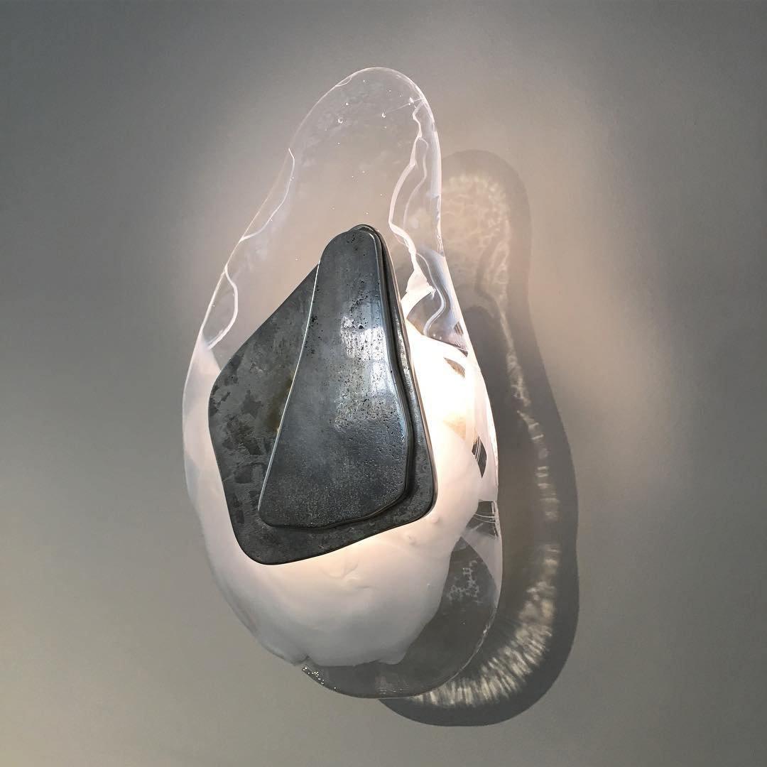 Valentina Artistic Black Glass Wall Lamp - Letslighting