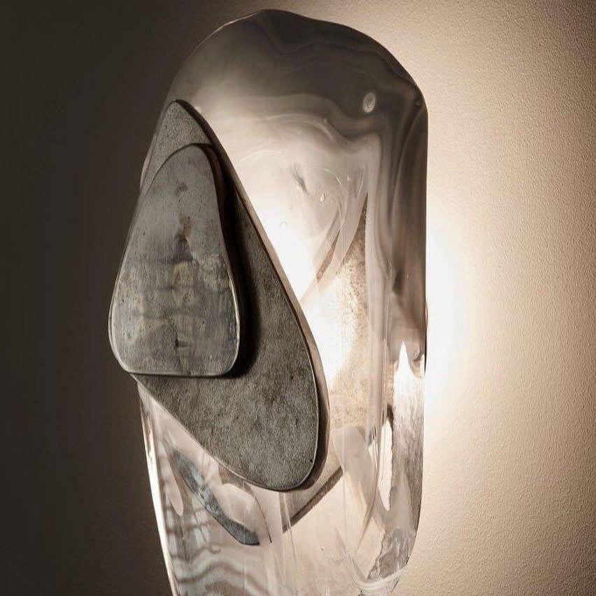 Valentina Artistic Black Glass Wall Lamp - Letslighting