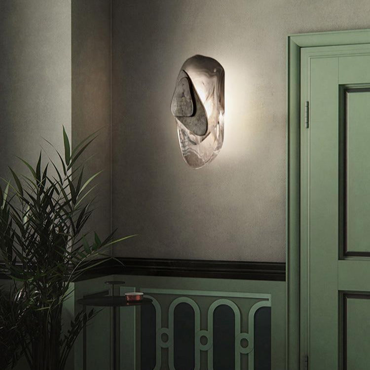 Valentina Artistic Black Glass Wall Lamp - Letslighting
