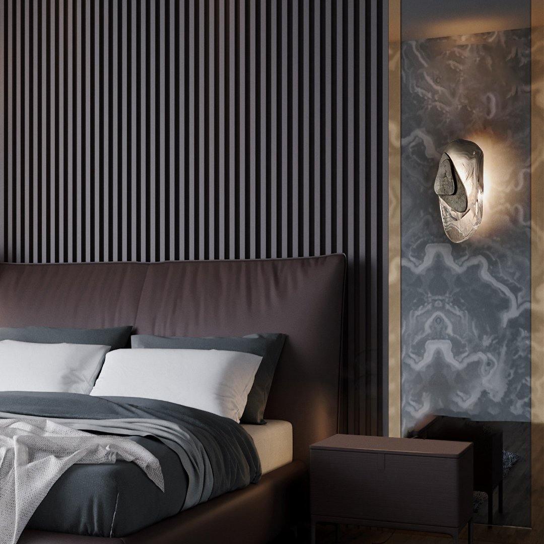 Valentina Artistic Black Glass Wall Lamp - Letslighting