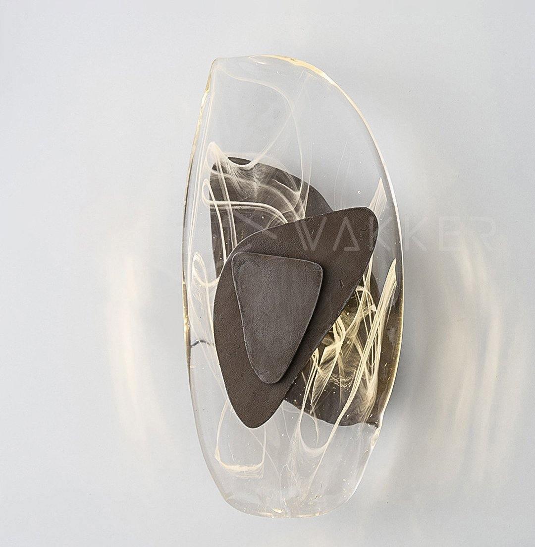 Valentina Artistic Black Glass Wall Lamp - Letslighting