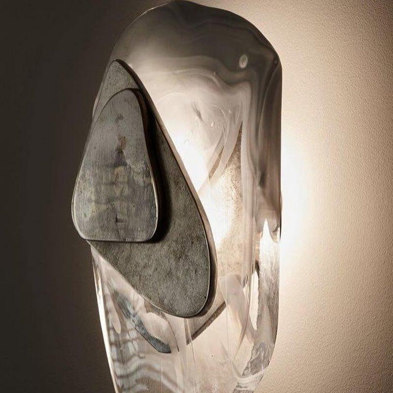 Valentina Artistic Black Glass Wall Lamp - Letslighting