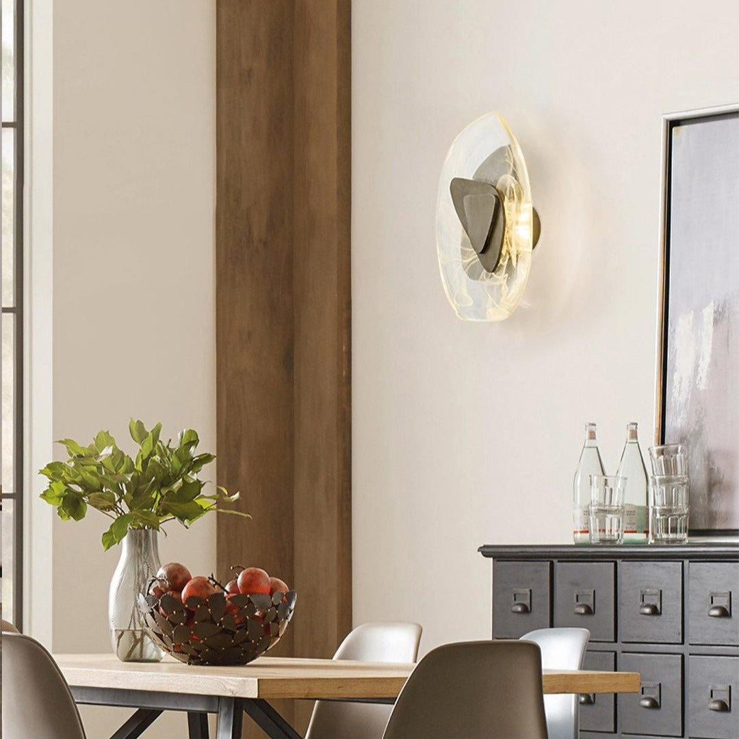 Valentina Artistic Black Glass Wall Lamp - Letslighting