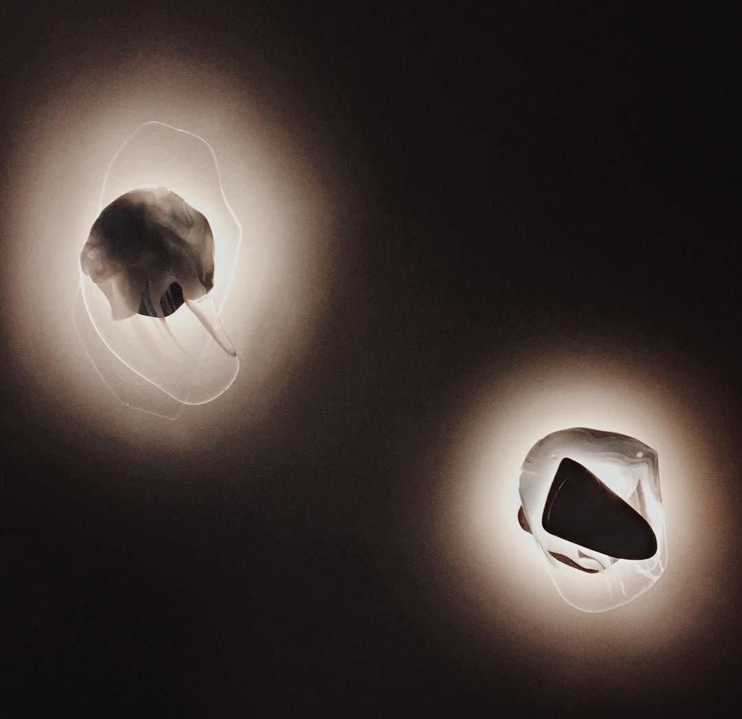 Valentina Artistic Black Glass Wall Lamp - Letslighting