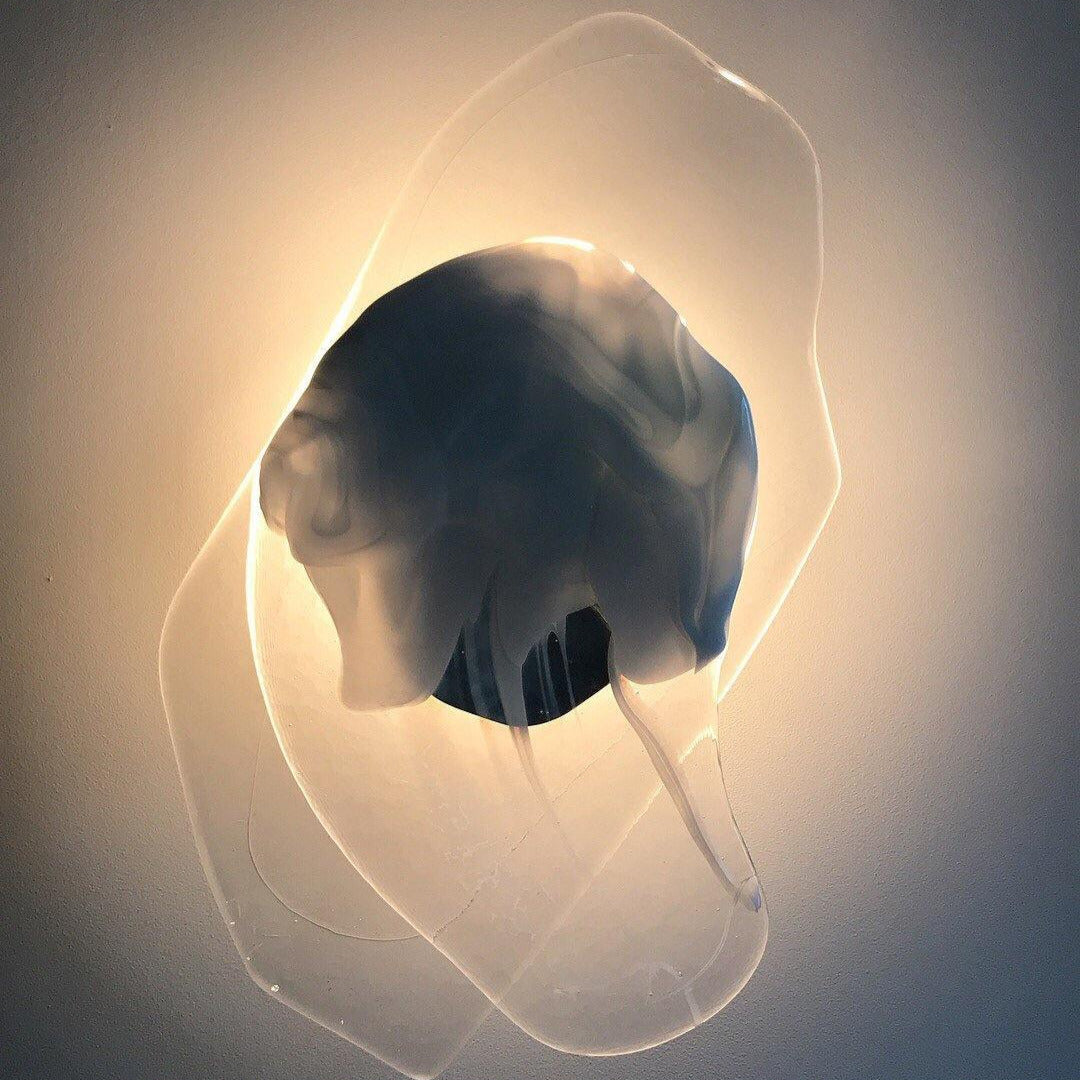 Valentina Artistic Black Glass Wall Lamp - Letslighting