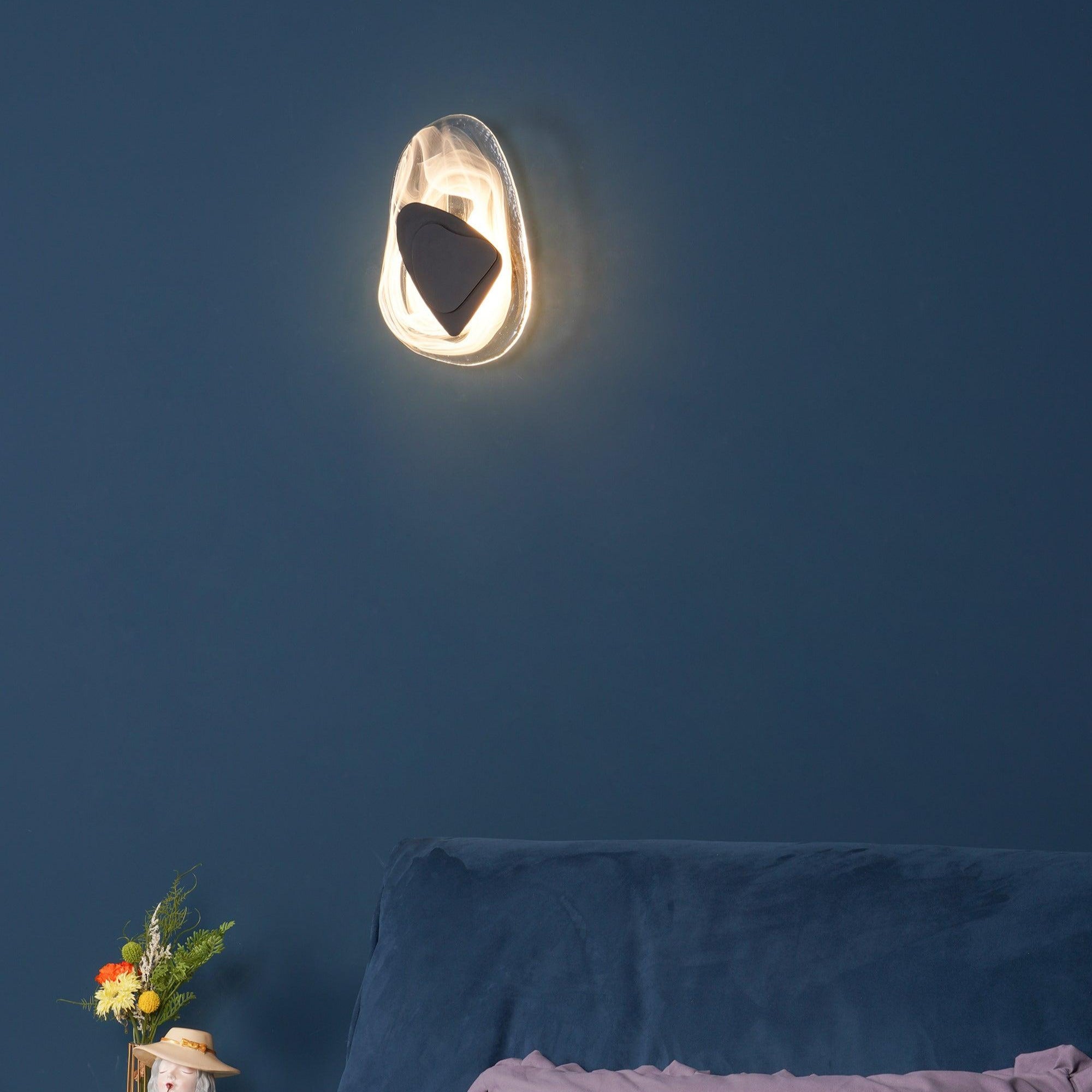 Valentina Artistic Black Glass Wall Lamp - Letslighting