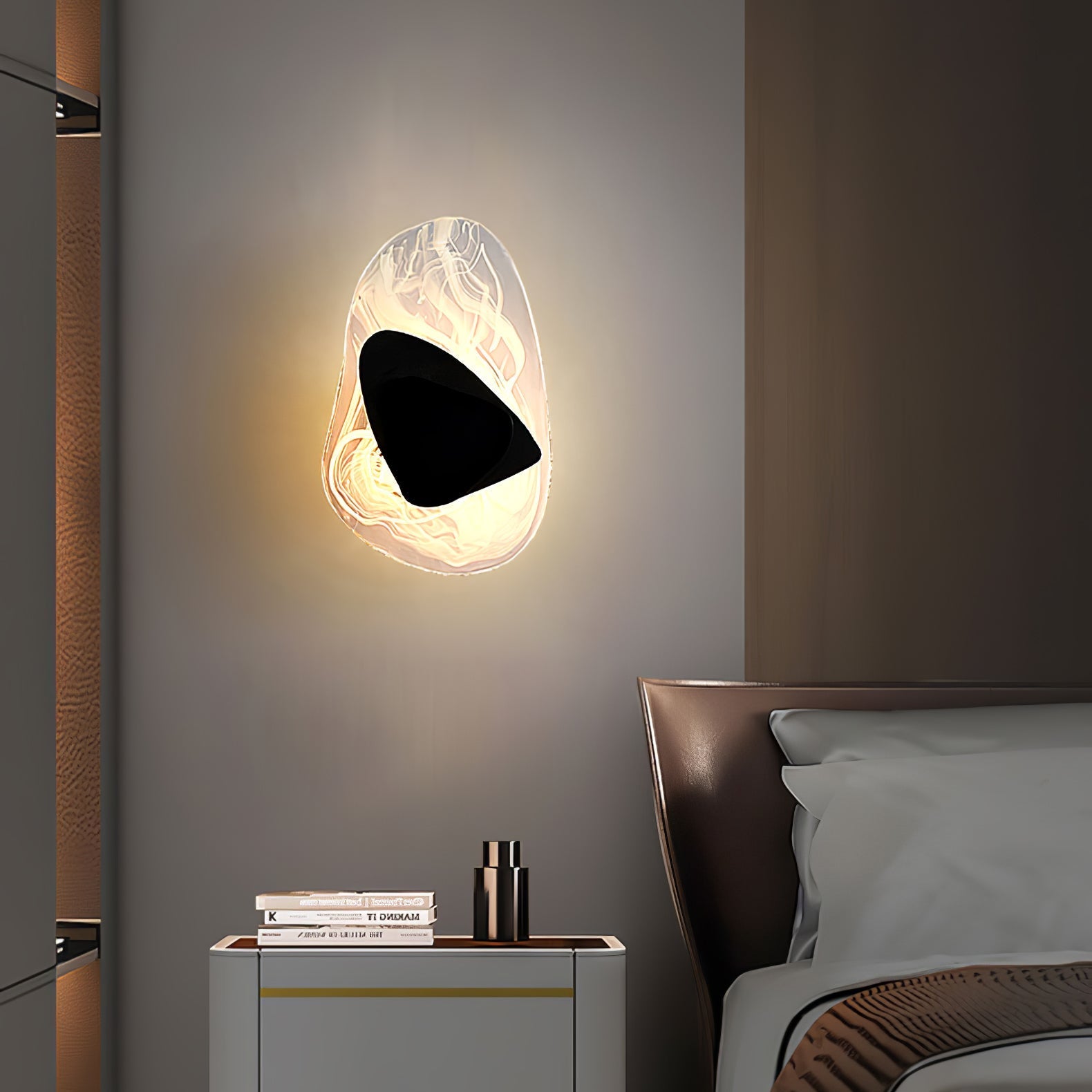 Valentina Artistic Black Glass Wall Lamp - Letslighting