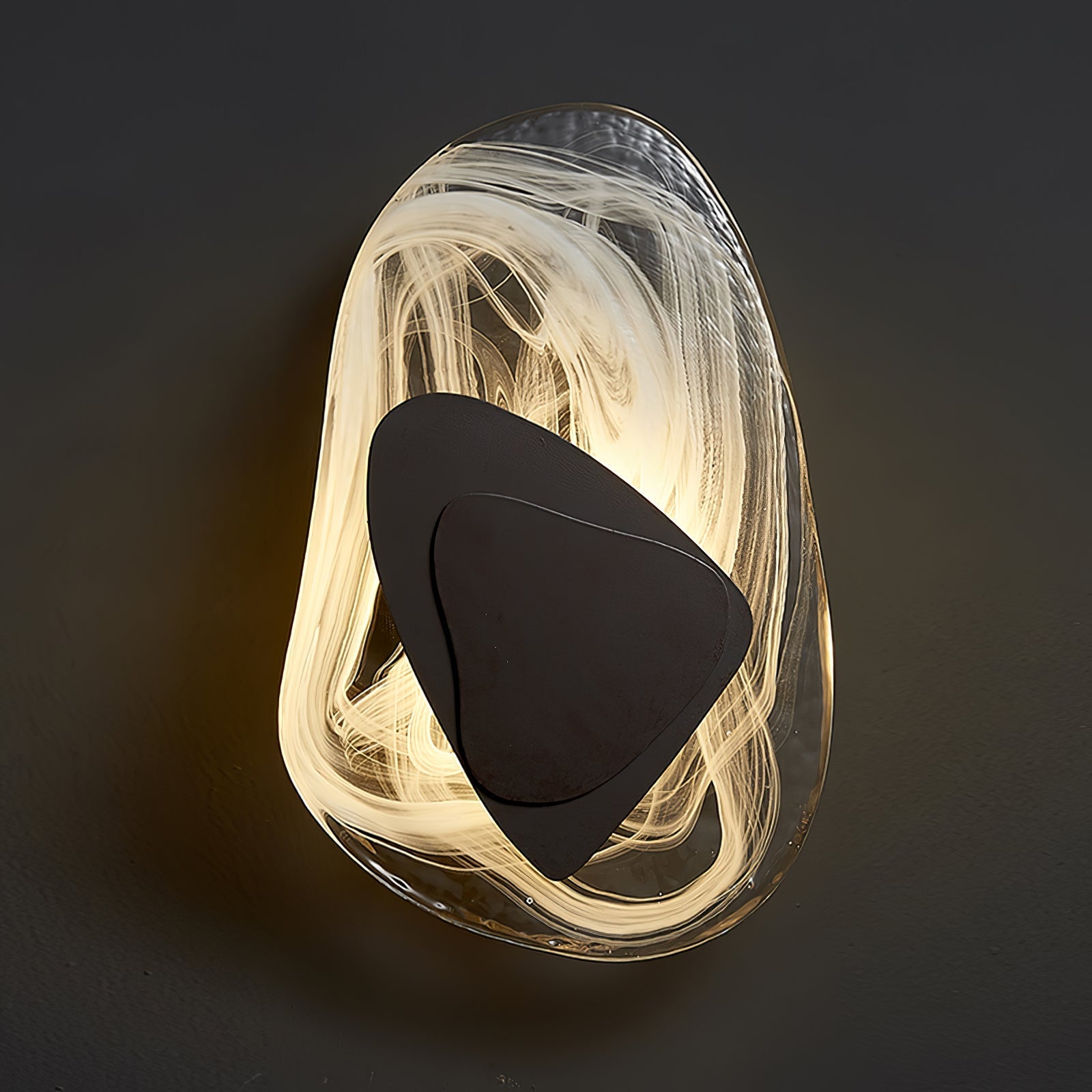 Valentina Artistic Black Glass Wall Lamp - Letslighting