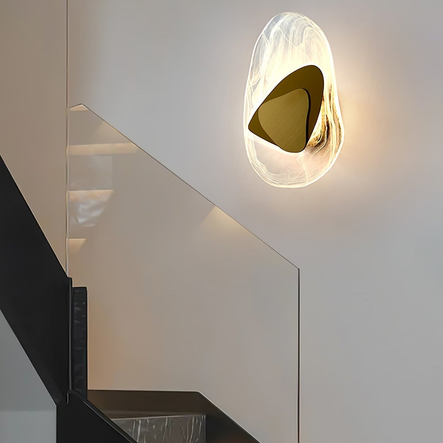 Valentina Artistic Black Glass Wall Lamp - Letslighting