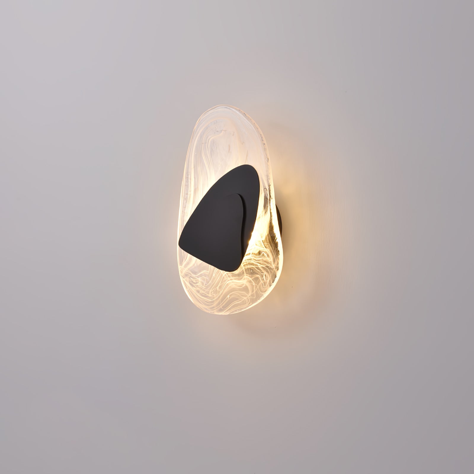 Valentina Artistic Black Glass Wall Lamp - Letslighting