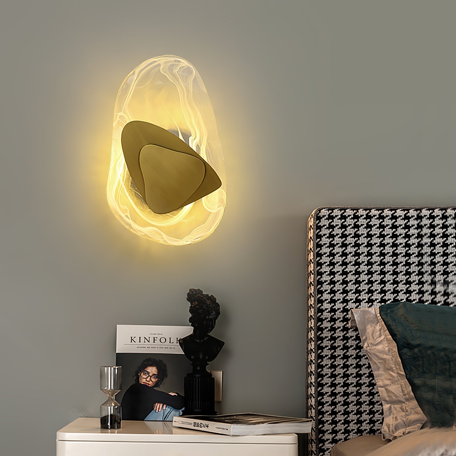 Valentina Artistic Black Glass Wall Lamp - Letslighting