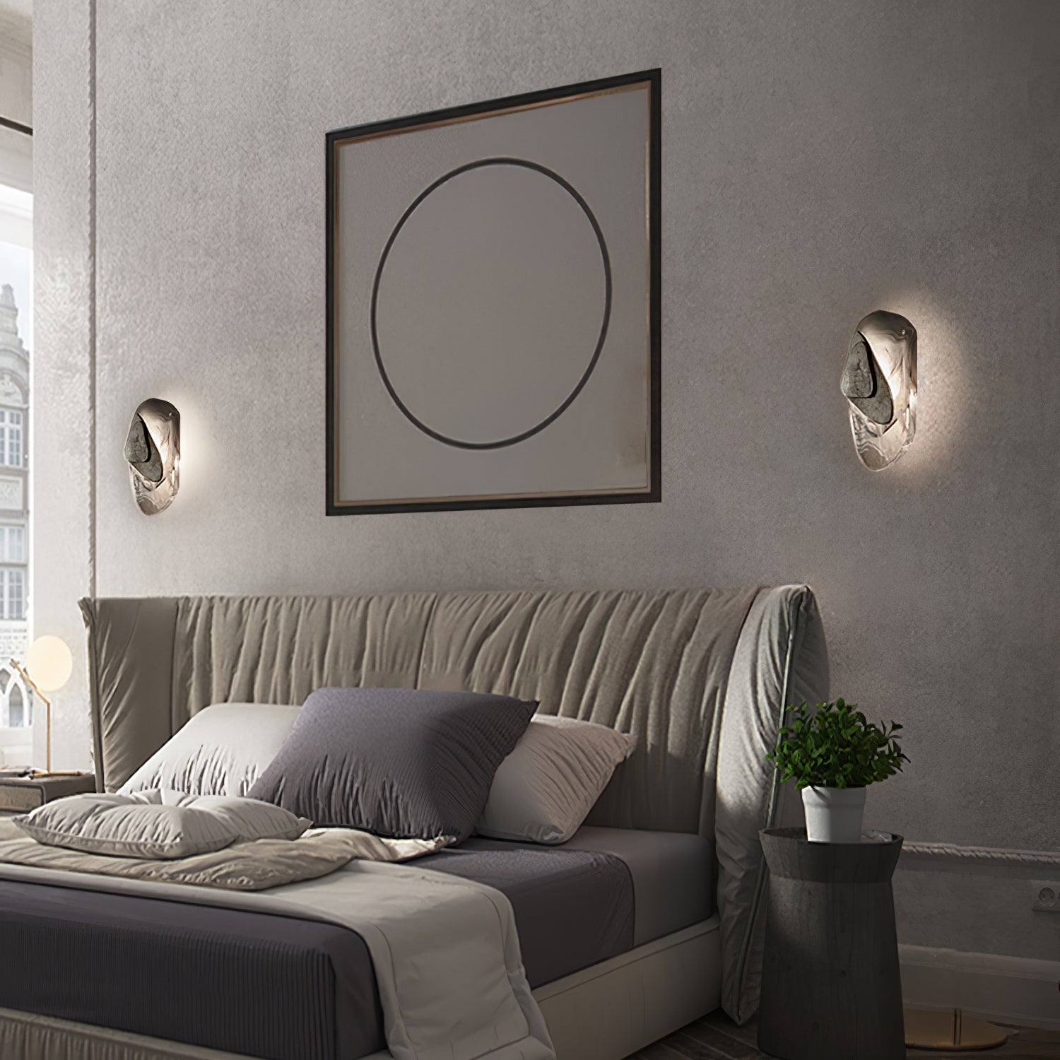 Valentina Artistic Black Glass Wall Lamp - Letslighting