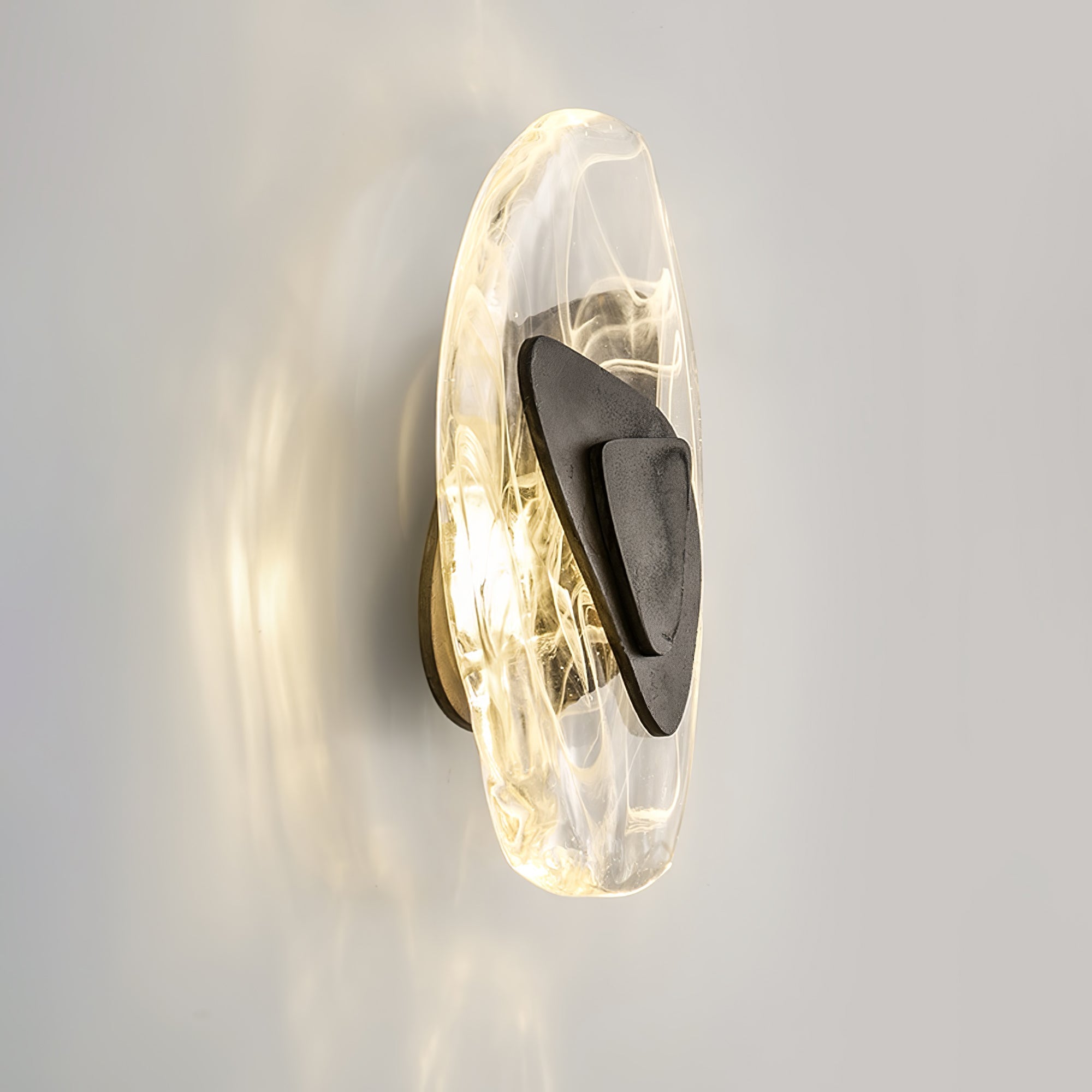 Valentina Artistic Black Glass Wall Lamp - Letslighting