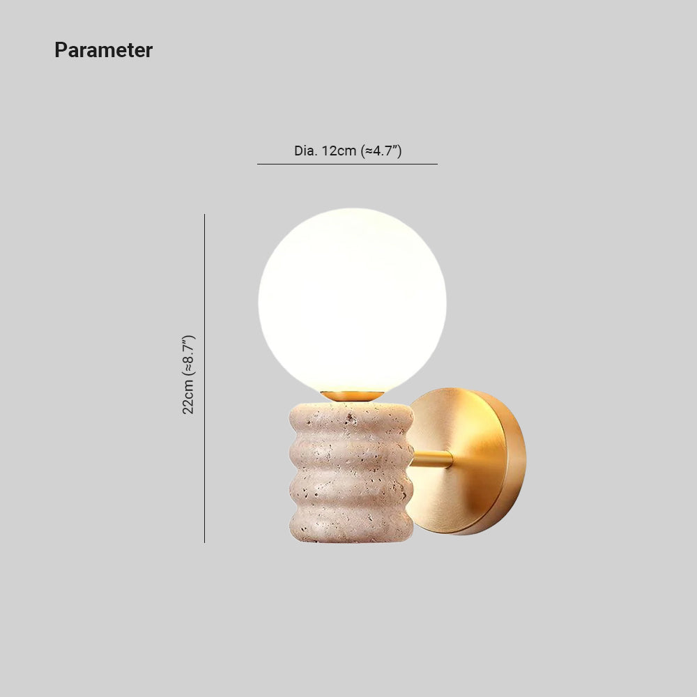 Calenne Wall Lamp Travertine