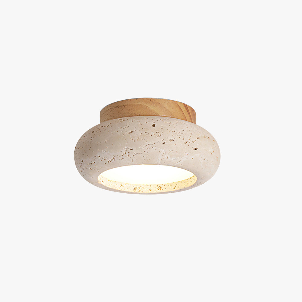 Ritta Mini Donut Travertine Ceiling Light