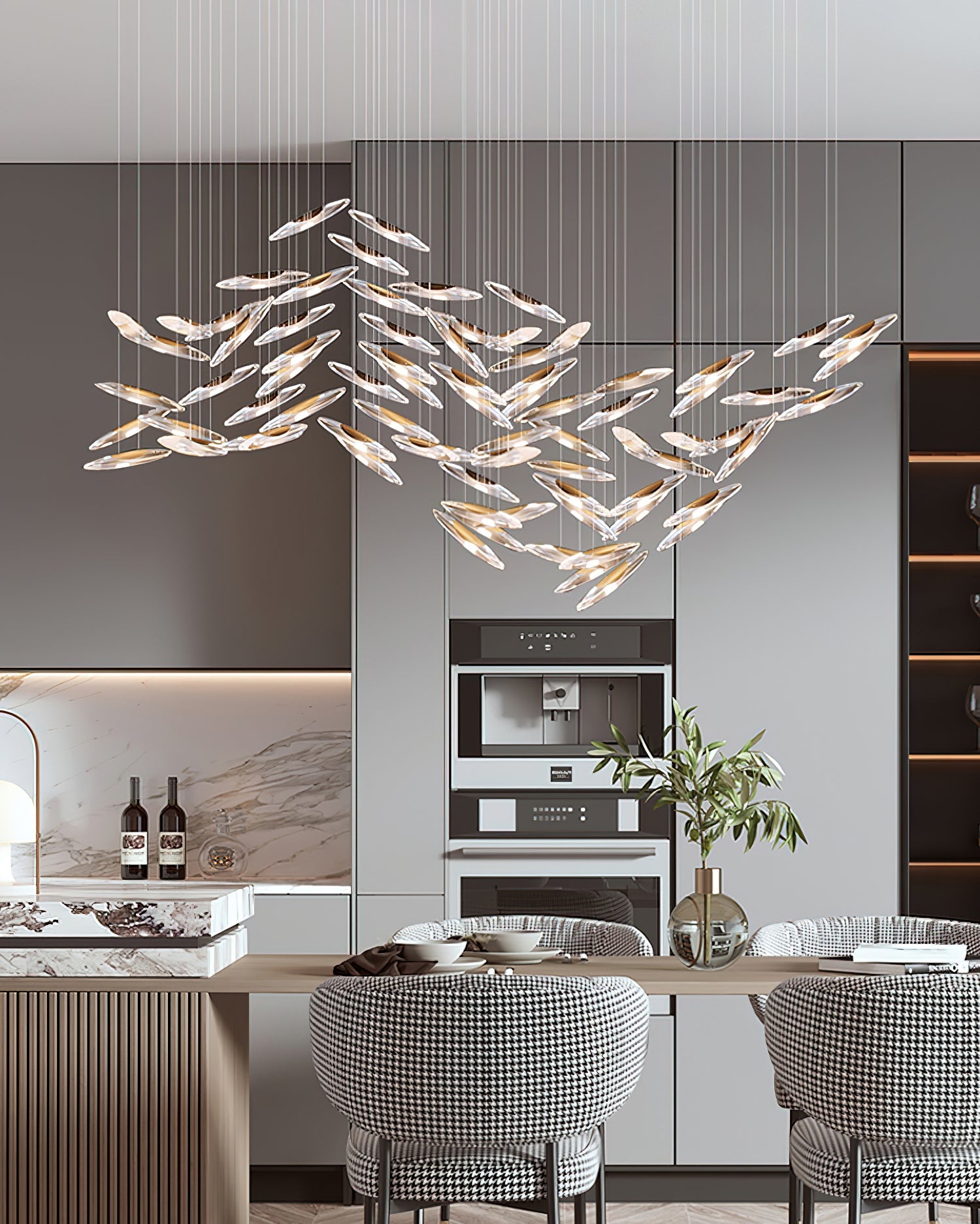 Armira Luxury Moonlight Whispers Glass Chandelier - Letslighting