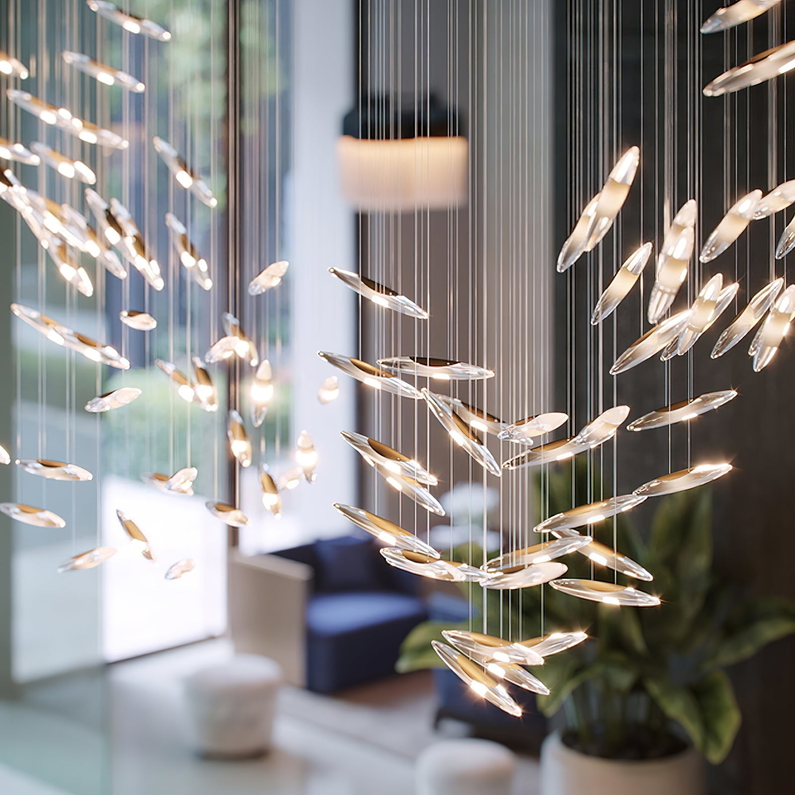 Armira Luxury Moonlight Whispers Glass Chandelier - Letslighting