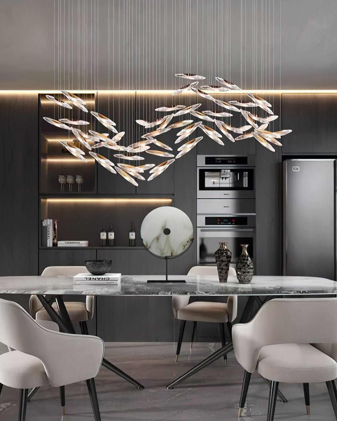Armira Luxury Moonlight Whispers Glass Chandelier - Letslighting