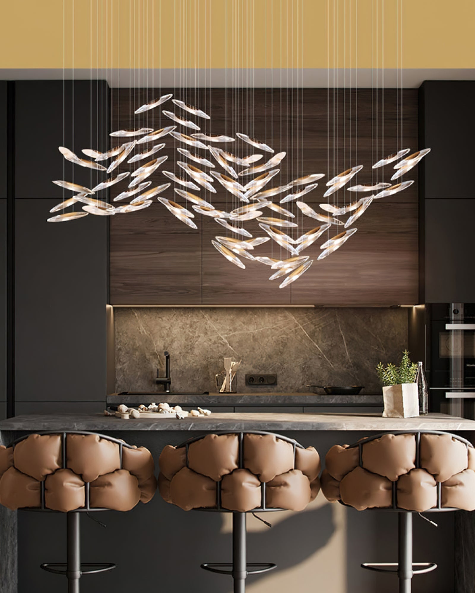 Armira Luxury Moonlight Whispers Glass Chandelier - Letslighting