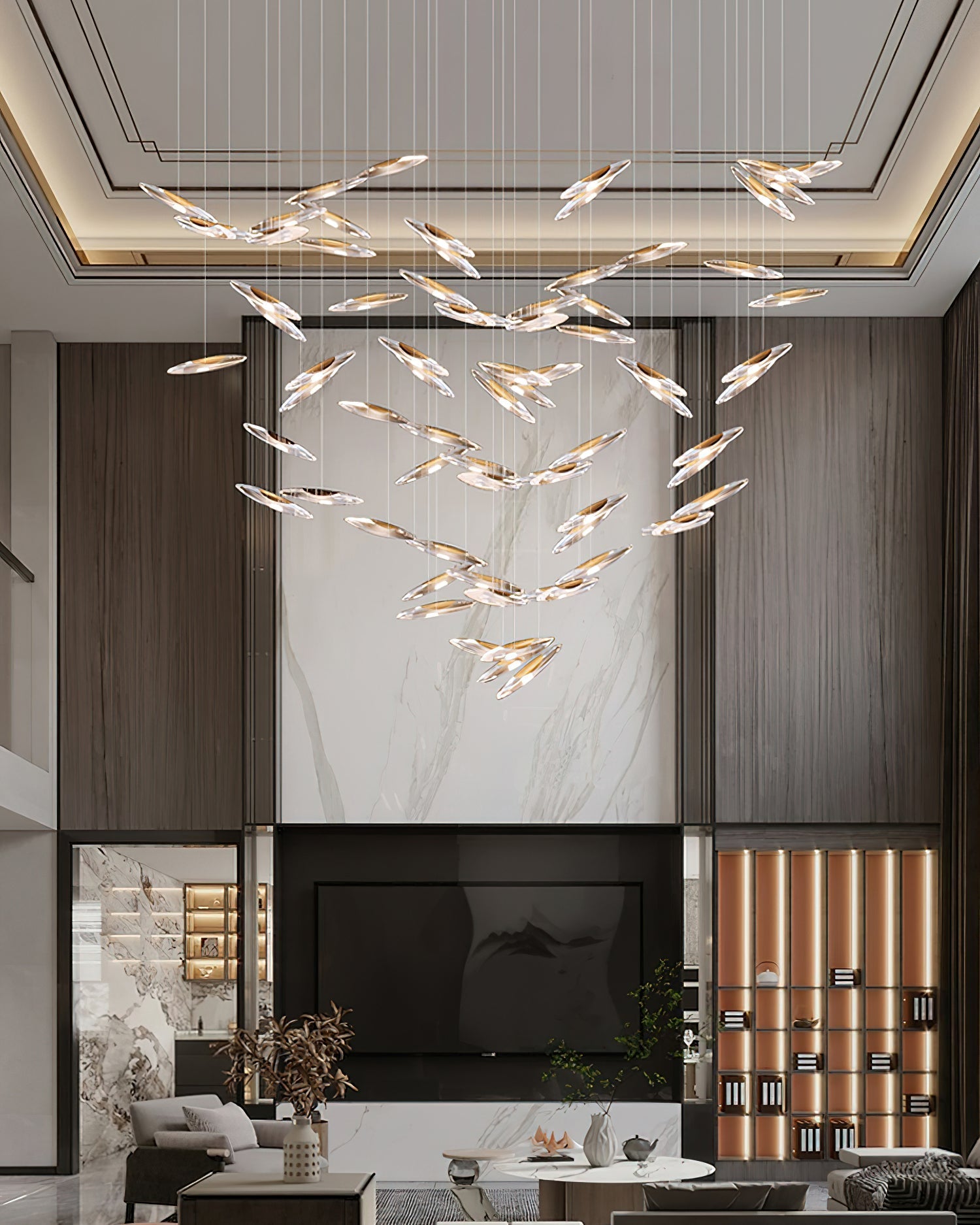 Armira Luxury Moonlight Whispers Glass Chandelier - Letslighting