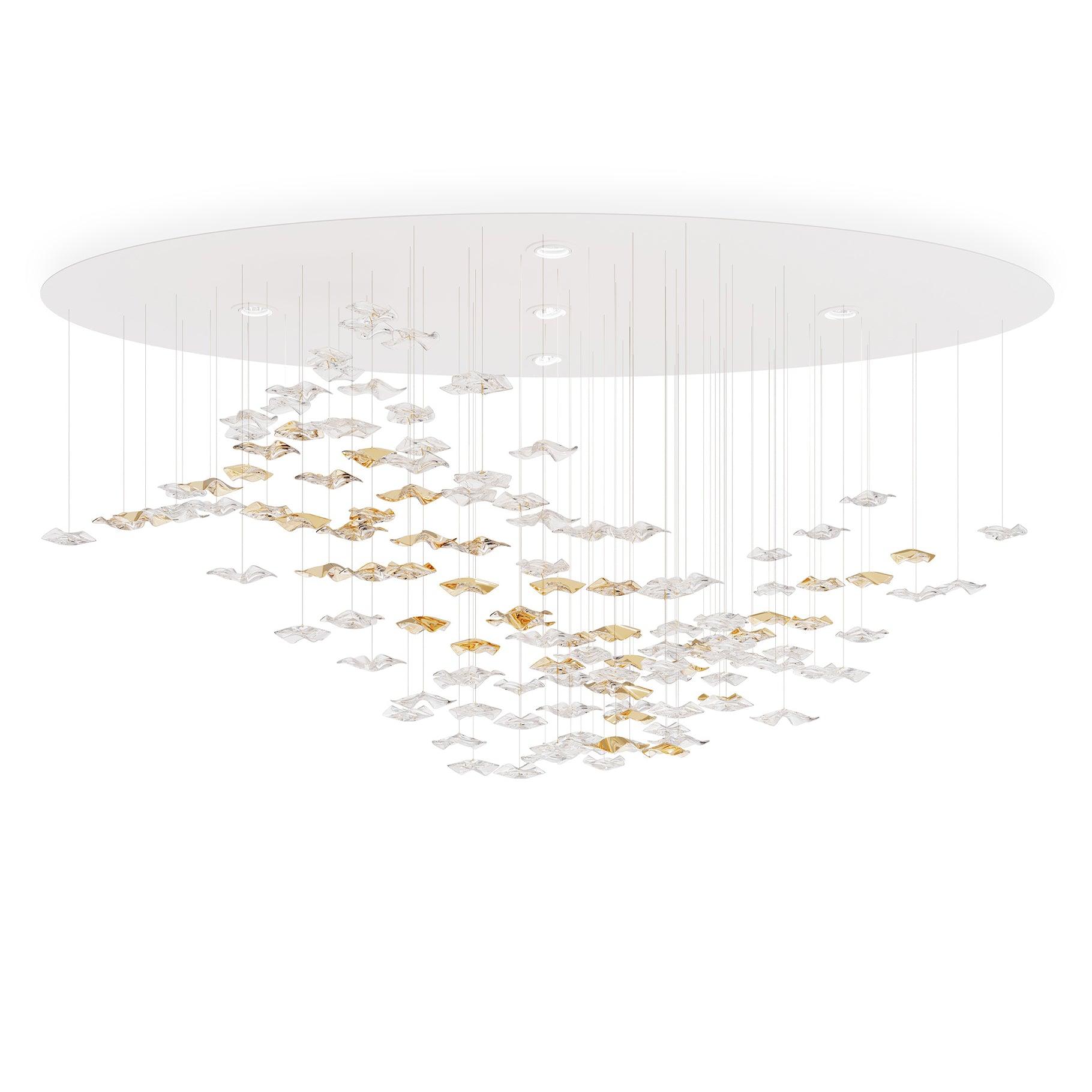 Nephele Crystal Leaf Chandelier - Letslighting