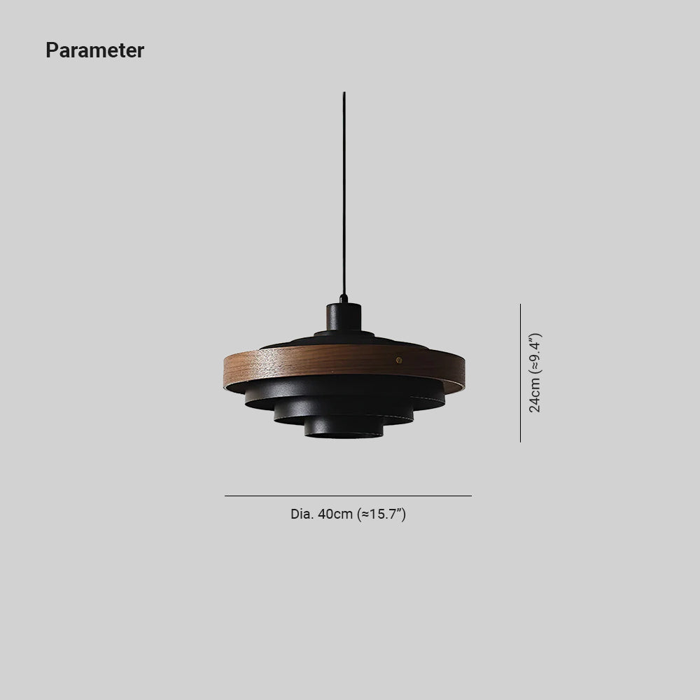 Muto Modern Round Pendant Light Wood - Letslighting
