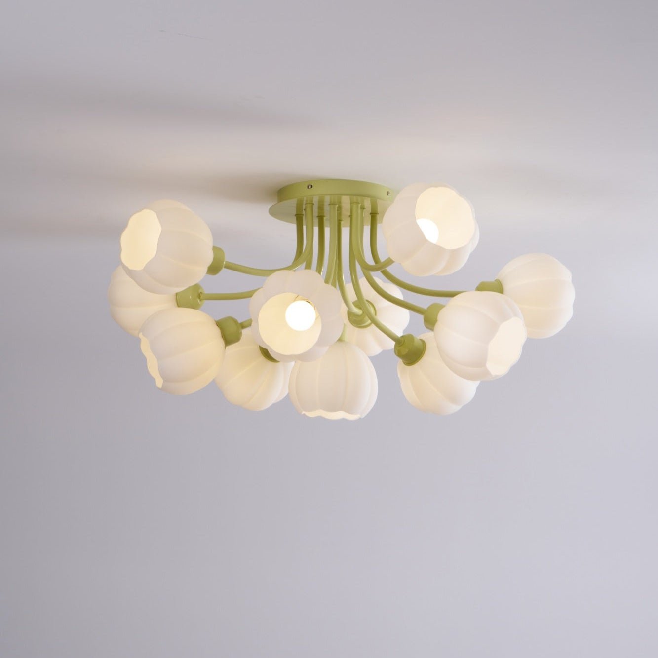 Zenorarae Elegance Matcha Glass Ceiling Lamp - Letslighting