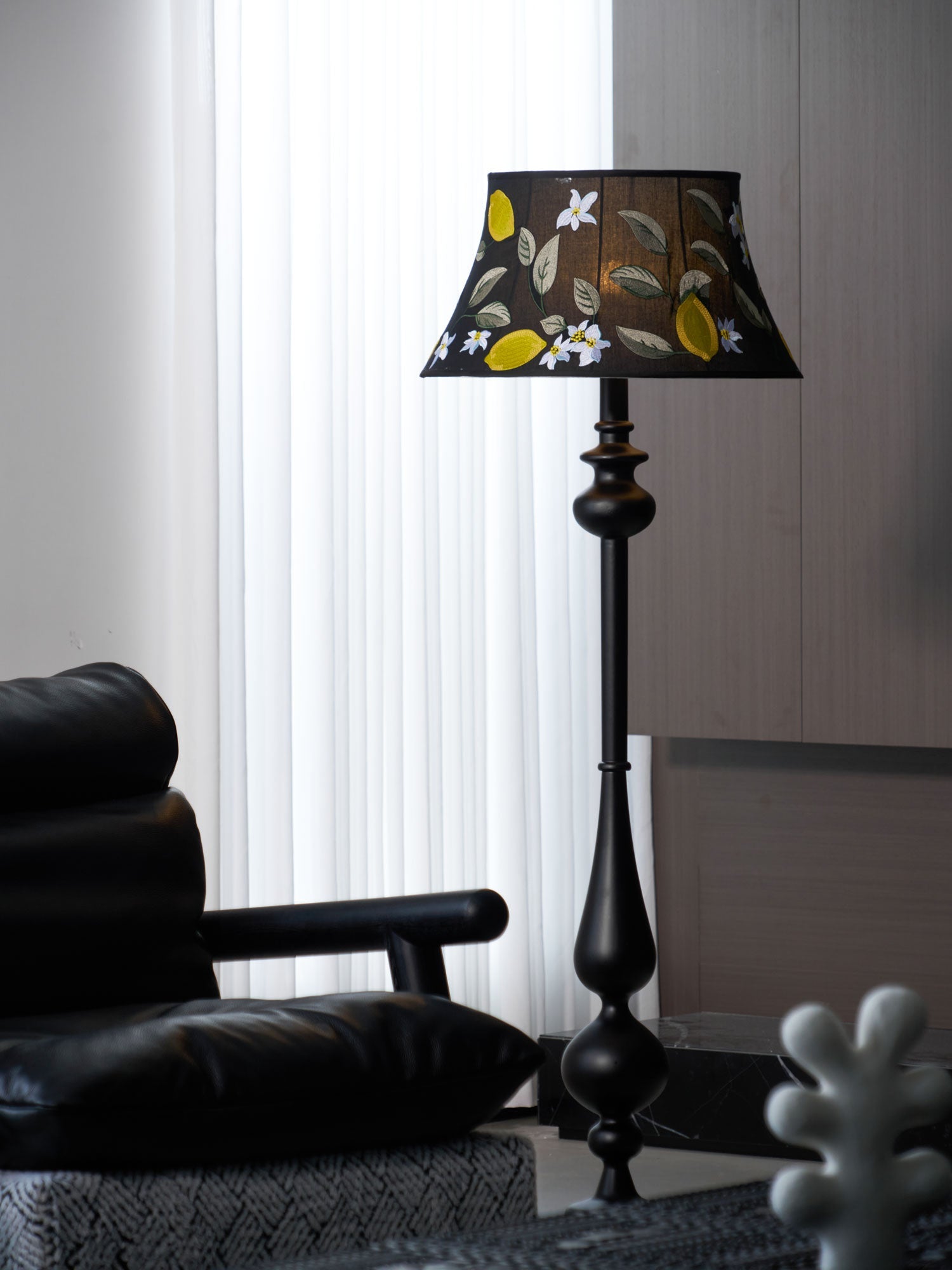 Floren Wood Fabric Classic Floor Lamp - Letslighting