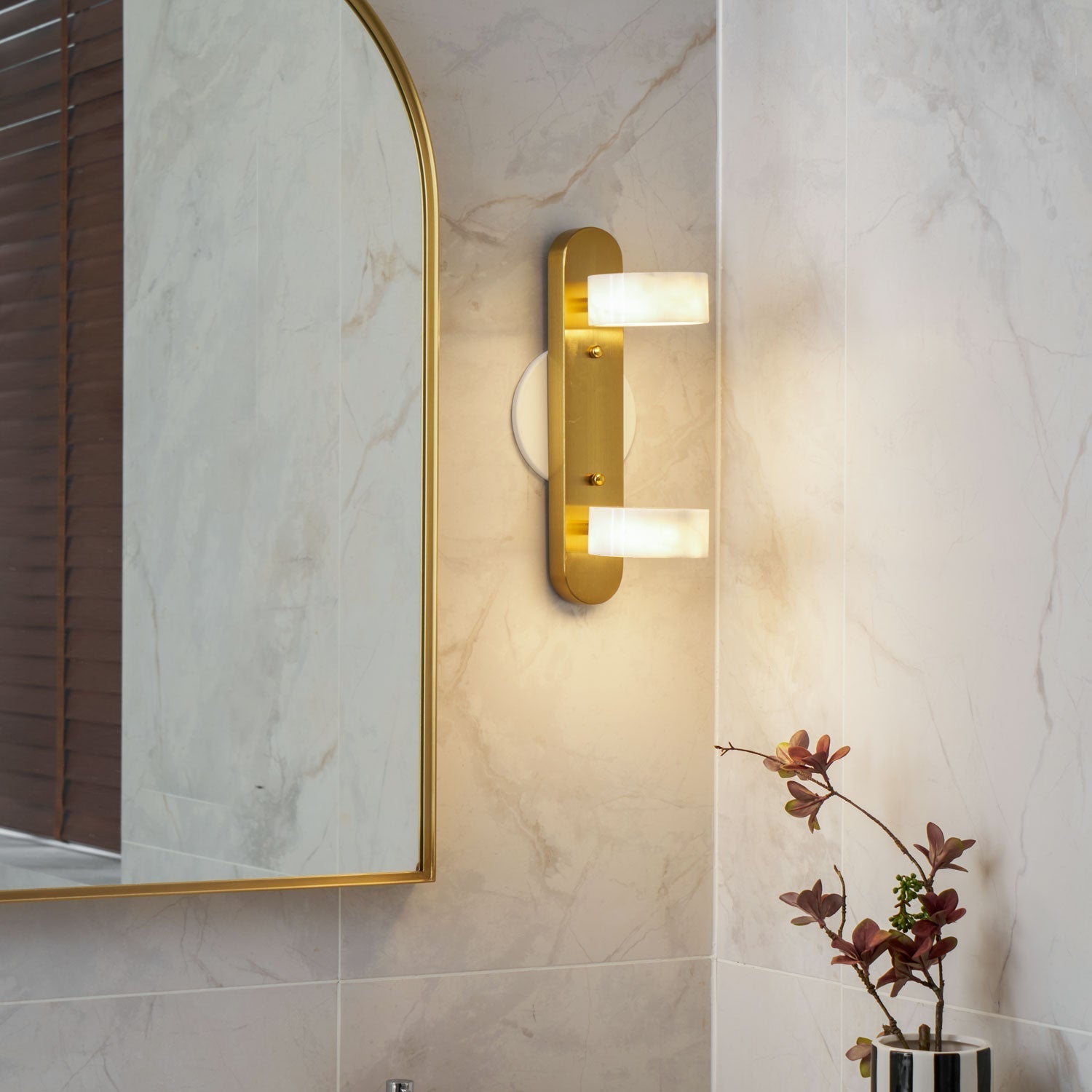 Orshaa Linear Travertine Vanity Light - Letslighting