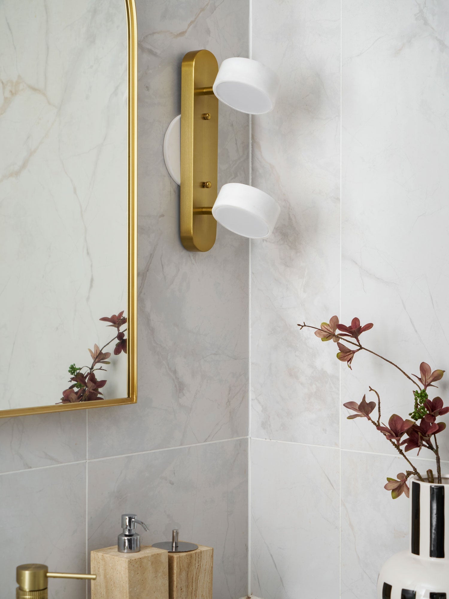 Orshaa Linear Travertine Vanity Light - Letslighting