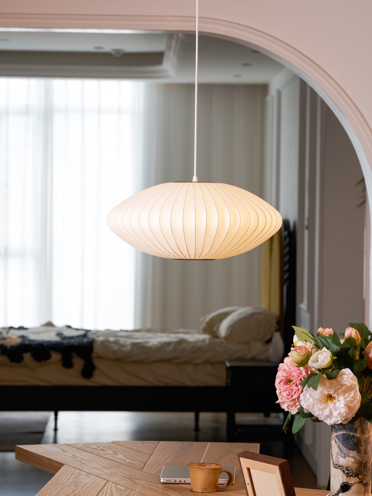 Nebula Bubble Mulberry Silk Pendant Lamp - Letslighting