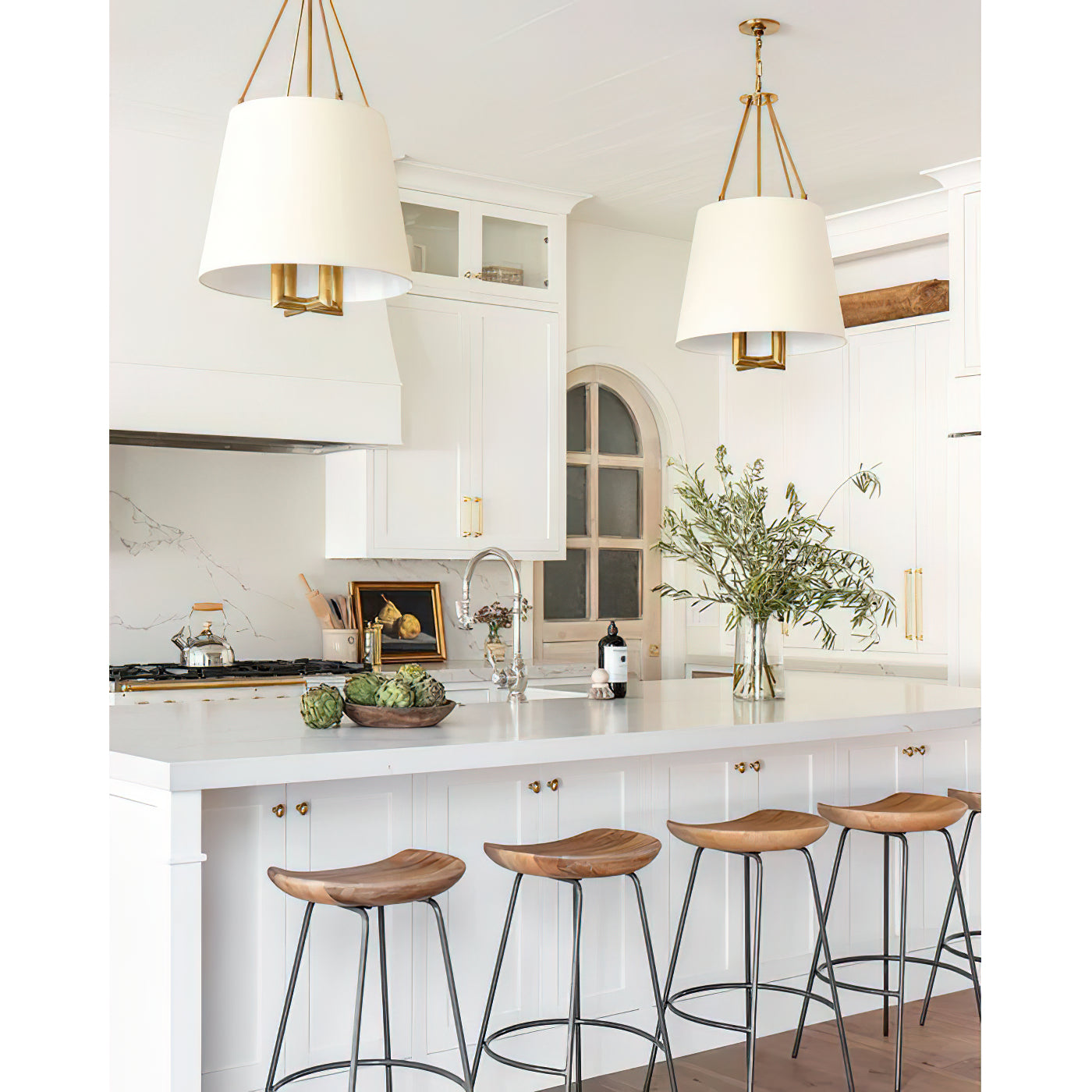 Loom Vintage Industrial Brass Fabric Pendant Lamp - Letslighting