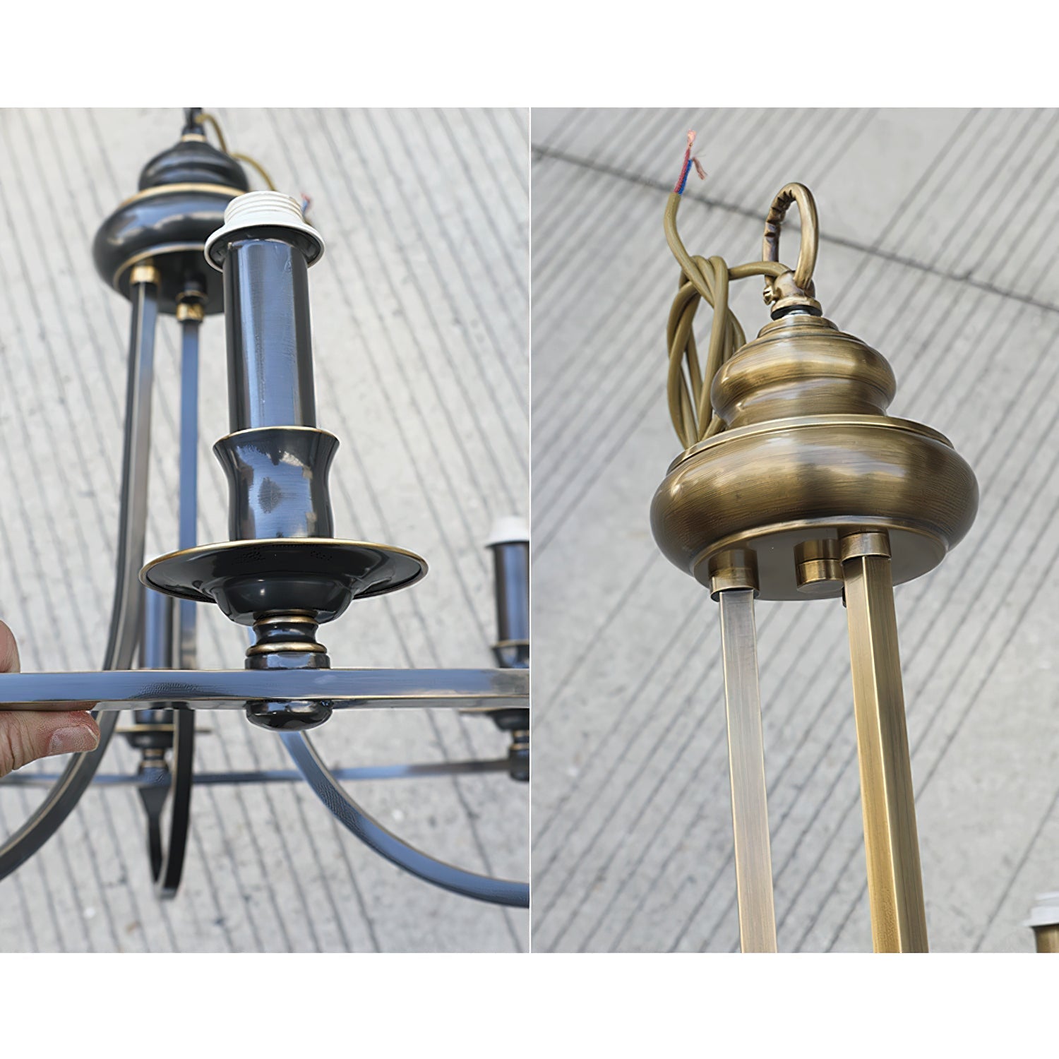 Plume Vintage Elegance Brass Fabric Chandelier - Letslighting