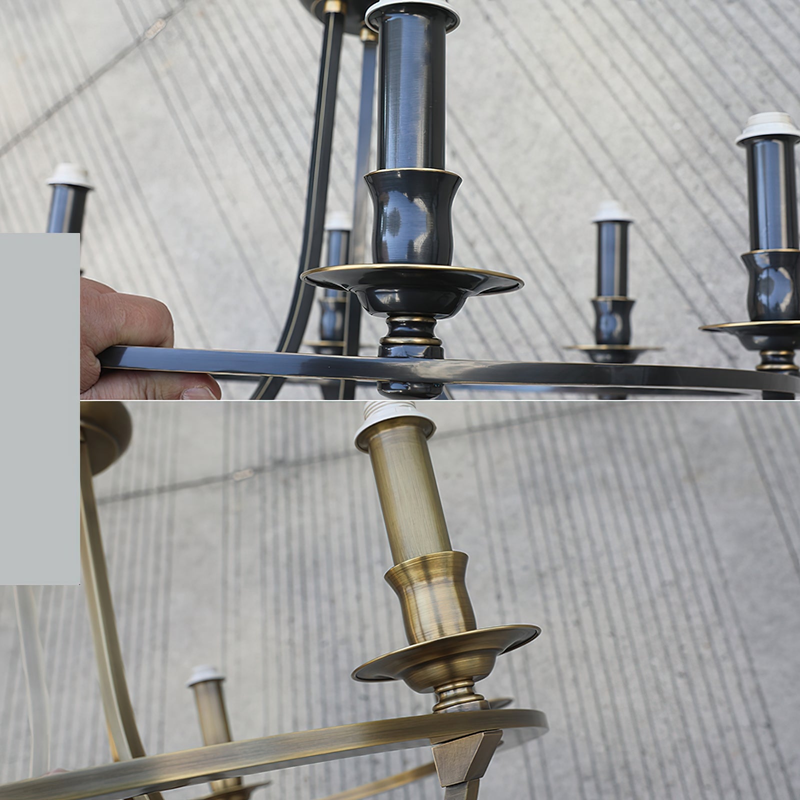 Plume Vintage Elegance Brass Fabric Chandelier - Letslighting