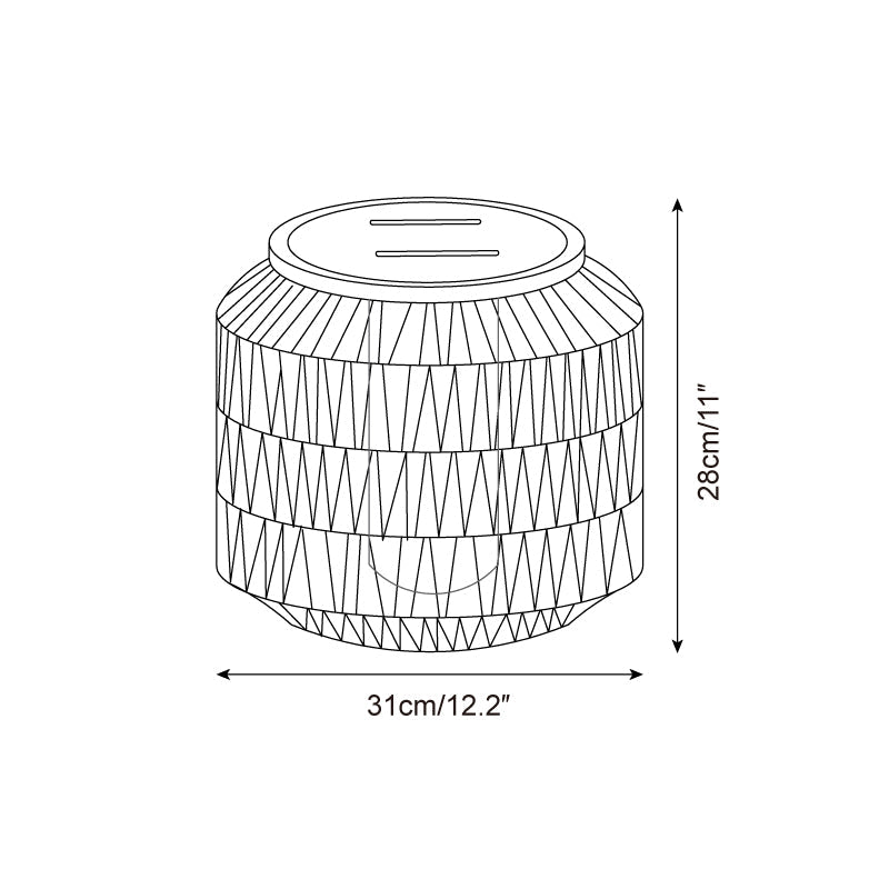 Danya Outdoor Lamp Rattan Cylinder Solar - Letslighting