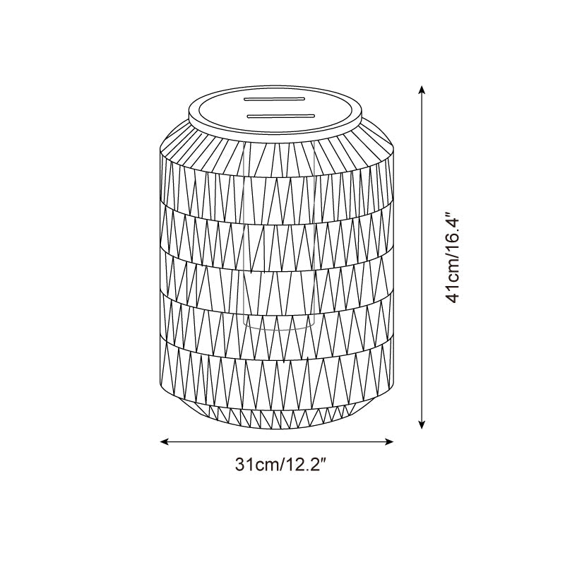 Danya Outdoor Lamp Rattan Cylinder Solar - Letslighting