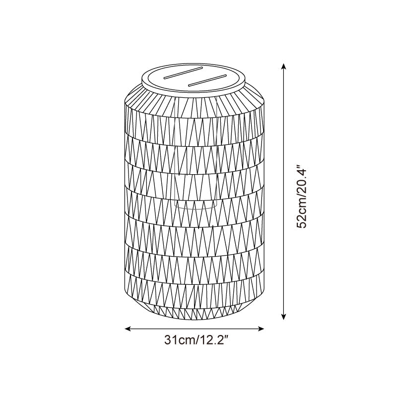 Danya Outdoor Lamp Rattan Cylinder Solar - Letslighting