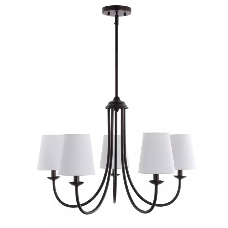 Trill Vintage Industrial Brass Metal Fabric Chandelier - Letslighting